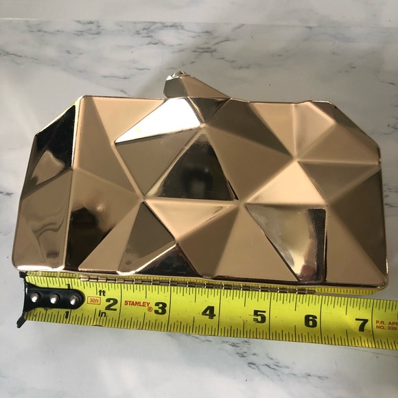 Women’s hard case metal purse clutch black velvet lined - Picture 5 of 6